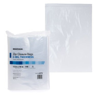 Reclosable Bag McKesson 13 X 18 Inch Polyethylene Clear Zipper Closure
