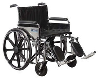 Fauteuil roulant extra robuste Drive Sentra de 20 po - Double essieu lorsqu'il est utilisé avec des roulettes Roulette en option vendue séparément