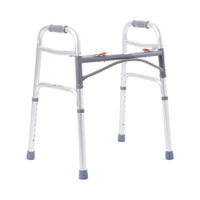 Folding Walker Adjustable Height McKesson Aluminum Frame 350 lbs. Weight Capacity 25 to 32 Inch Height
