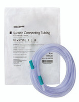 Suction Connector Tubing McKesson 20 Foot Length 0.25 Inch I.D. Sterile Female / Male Connector Clear Ribbed OT Surface PVC
