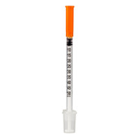 Seringa de insulina com agulha SOL-M™ 0,5 mL Agulha anexada de 1/2 polegada de calibre 28 não segura
