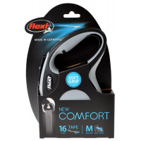 Flexi New Comfort intrekbare taperiem - grijs medium - 16' tape (huisdieren tot 25 lbs)