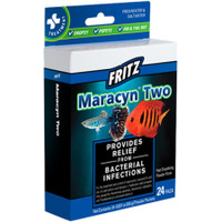 Fritz Maracyn Two Bacterial Medication Powder for Freshwater and Saltwater Aquariums 24 Count