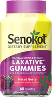 Senokot Natural Senna Extract Laxative Gummies Mixed Berry 60 ct