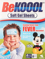 Folhas de gel para alívio da febre Be Koool Kids 4 ct