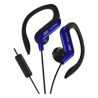 JVC in-ear sporthoofdtelefoon met microfoon en afstandsbediening (blauw)