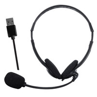 Casque stéréo Maxell avec connecteur USB-A et microphone sur perche, noir