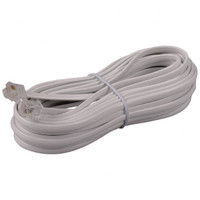 Cable de línea telefónica blanco (25 pies)