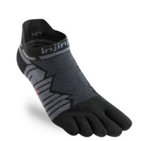  Injinji Unisex Ultra Run No-Show Socks in Black Onyx Size: Small
