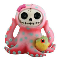 PT Furrybones Octopee the Octopus Skull Resin Mini Figure