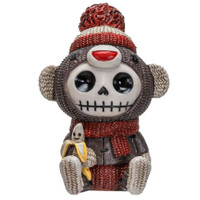 PT Furrybones Sock Munky Skull Resin Mini Figure