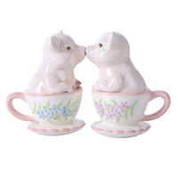 PT Kissing Pigs in a Cup Salt & Pepper Shakers