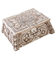 PT Aztec Style/Design Resin Trinket Box with Lid