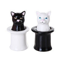 PT Cats In Hats Salt & Pepper Shakers