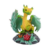 Figurine de statue en résine peinte à la main de dragon d'ananas de dragons de Pt