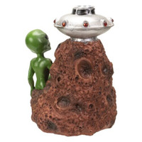 PT Alien with UFO Resin Backflow Incense Burner