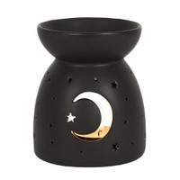 PT Black Mystical Moon and Stars Ceramic Fragrance Oil Burner