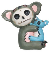 PT Furrybones abraza la minifigura de resina del cráneo del oso koala