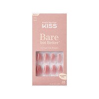 BL Kiss Bare But Better Nails 28 Count Medium Length Rose - Pack of 3 