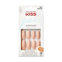 BL Kiss Gel Fantasy Collection 28 Count Beige Long Length - חבילה של 3