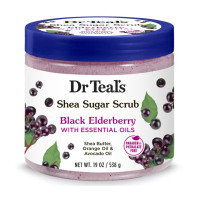 BL Dr Teals Shea Sugar Scrub Black Elderberry 19oz Jar - Pack of 3