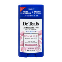 BL Dr Teals Deodorant Rose & Milk 2,65 oz ohne Aluminium – 3er-Pack