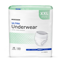 Sous-vêtements absorbants unisexes pour adultes McKesson Ultra à enfiler avec coutures détachables 2X-Large jetables à forte absorption
