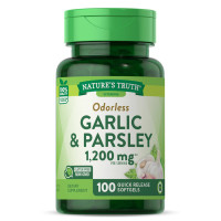 Nature's Truth Odorless Garlic & Parsley 1200mg 100 Quick Release Soft Gels