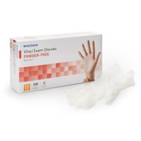Exam Glove McKesson X-Small NonSterile Vinyl Standard Cuff Length Smooth Clear Not Rated
