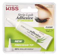 Adhesivo para pestañas BL Kiss Strip con tubo de aloe (transparente) - Paquete de 3