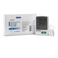 Datalogging koelkast-/vriezerthermometer met alarm McKesson Fahrenheit / Celsius -50° tot +70°C (58° tot +158°F) 2 glycolflessondes / interne sensor Uitklapbare standaard Werkt op batterijen
