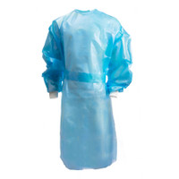 Blouse de procédure de chimiothérapie mckesson grande bleue non stérile aami niveau 2 / astm d6978 jetable
