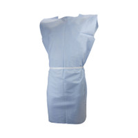 Patient Exam Gown McKesson Medium Blue Disposable
