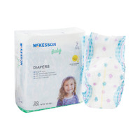 Unisex Baby Diaper McKesson Size 7 Disposable Heavy Absorbency

