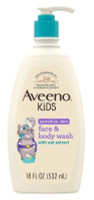 BL Aveeno Kids Face & Body Wash Sensitive Skin 18oz pumpe - pakke med 3