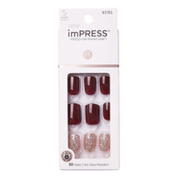 BL Kiss Impress Press-On-Manicure Kit 30 Count No Other Short - Pack of 3