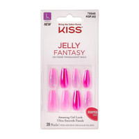 BL Kiss Jelly Fantasy 28 contagens rosa escuro comprimento longo - pacote de 3