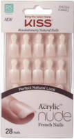 BL Kiss Salon Akryyli Nude French 28 Count Real Short Length - 3 kpl pakkaus