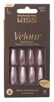 BL Kiss Velour Fantasy Nails 28 unidades, color morado largo, paquete de 3