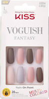 BL Kiss Voguish Fantasy Nails 28 Count Multi-Colored Long - Pack of 3