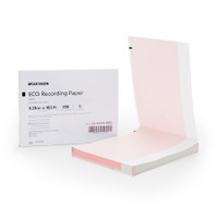 Diagnostisch opnamepapier McKesson thermisch papier 8-1/4 inch x 183 voet z-vouw rood raster
