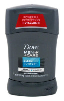 BL Dove Desodorante 1,7 onças Mens Clean Comfort Antitranspirante - Pacote de 3