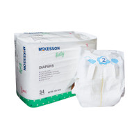 Unisex Baby Diaper McKesson Size 2 Disposable Heavy Absorbency
