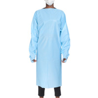 Protective Procedure Gown McKesson One Size Fits Most Blue NonSterile AAMI Level 2 Disposable
