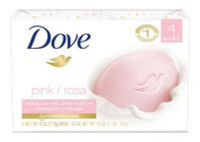 BL Dove Bar Soap Pink/Rosa 3.75oz 4 Count - Pack of 3