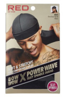 BL Kiss Red Durag Bow Wow Power Wave Silky Spandex Black - Pack of 3