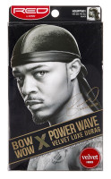 Bl kiss red durag bow wow power wave velvet black (3 pieces)