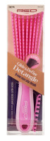 BL Kiss Rouge Brosse Glide & Define Démêlant 9 Rangs Antidérapant Rose - Lot de 3