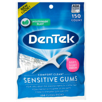 BL Dentek Floss Picks Comfort Clean Fresh Mint 90 Count - Pacote de 3