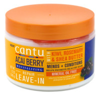 BL Cantu Acai Berry Leave-In Revitalizing Repair Cream 12oz - חבילה של 3